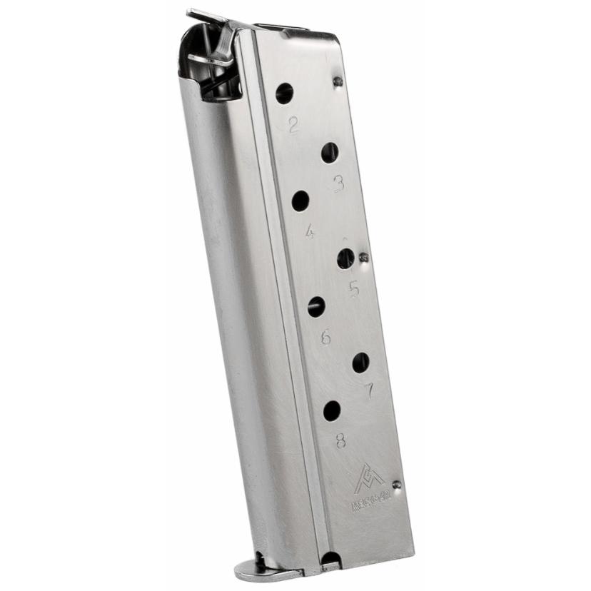 Mec-Gar 1911 Full Size Magazine 40 S&W 8 Rounds Nickel Plated